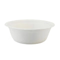 White compostable bowl on a white background