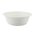 White compostable bowl on a white background