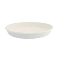 White compostable oval bowl on a white background