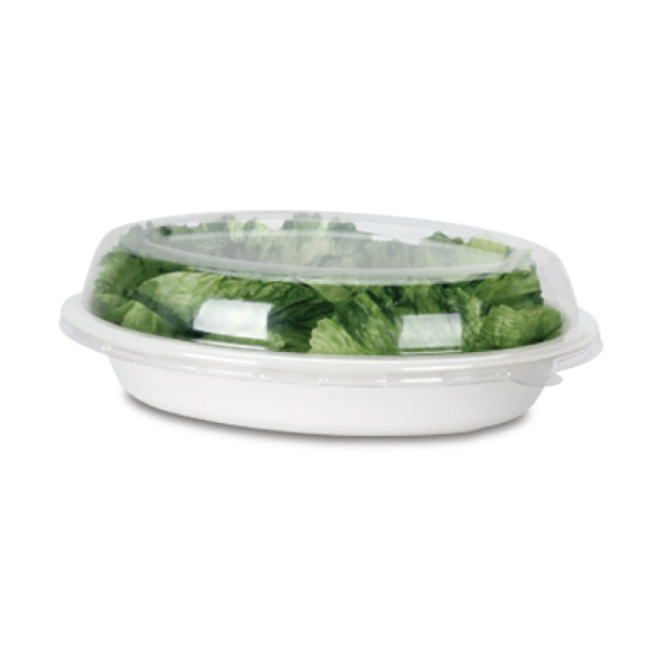 Lid for 20 oz Oval Burrito Bowl | PET Plastic | Recyclable