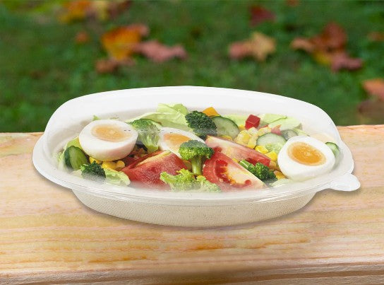 Lid for 28 oz Oval Burrito Bowl | Recyclable PET Plastic