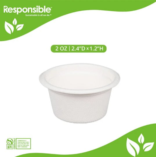 2 oz Sugarcane Portion Cup | Souffle Cup