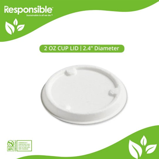 Lid for 2 oz Sugarcane Portion Cup | Sugarcane