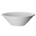 Compostable fiber noodle bowl on a white background