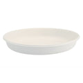 White compostable burrito bowl on a white background