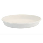 White compostable burrito bowl on a white background