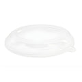 Clear plastic lid on a white background