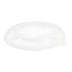 Clear plastic lid on a white background
