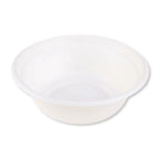 White compostable bowl on a white background