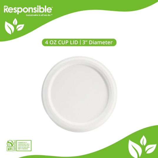Lid for 4 oz Sugarcane Portion Cup | Sugarcane