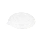 Clear plastic lid on a white background