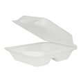 White clamshell on a white background