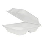 White clamshell on a white background