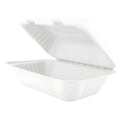 9" x 6" x 3" Clamshell | Single Compartment Sugarcane