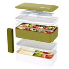Classic All-In-One Meal Containers | Green | Washable & Reusable