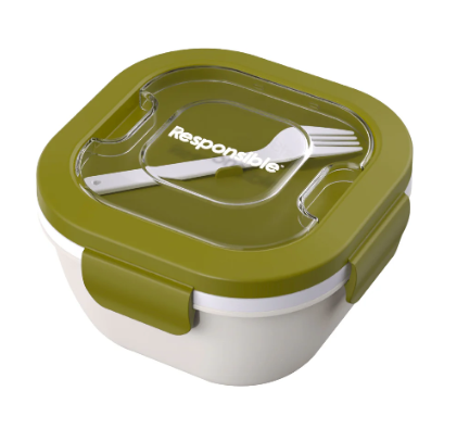 Salad All-In-One Meal Containers | Green | Washable & Reusable