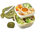 Salad All-In-One Meal Containers | Green | Washable & Reusable