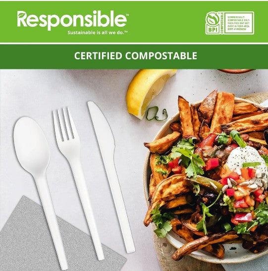 6.75" Compostable Knife | Bulk Pack | Responsible Products