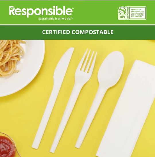 Compostable Cutlery Place Setting | Responsible Products®