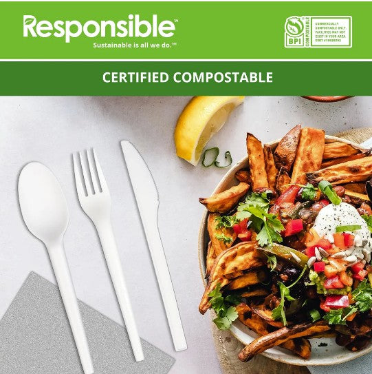 6.5" Compostable Spoon | Bulk Pack | Responsible Products®