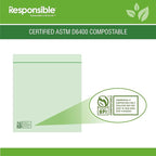 Resealable Sandwich Size Zipper Storage Bags | Compostable