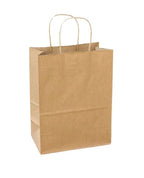 8.1"x10.6"x4.5" Kraft Paper Shopping Bags w/ Handles | Tempo