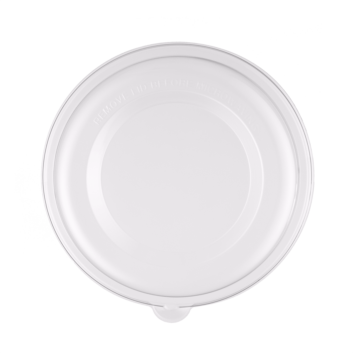 Lid for 16 oz White Sugarcane Bowl | Recyclable PET Plastic
