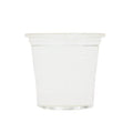 Compostable clear cup on a white background