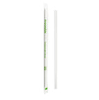 7.75" PLA Drinking Straws | Individually Wrapped | Jumbo | Clear