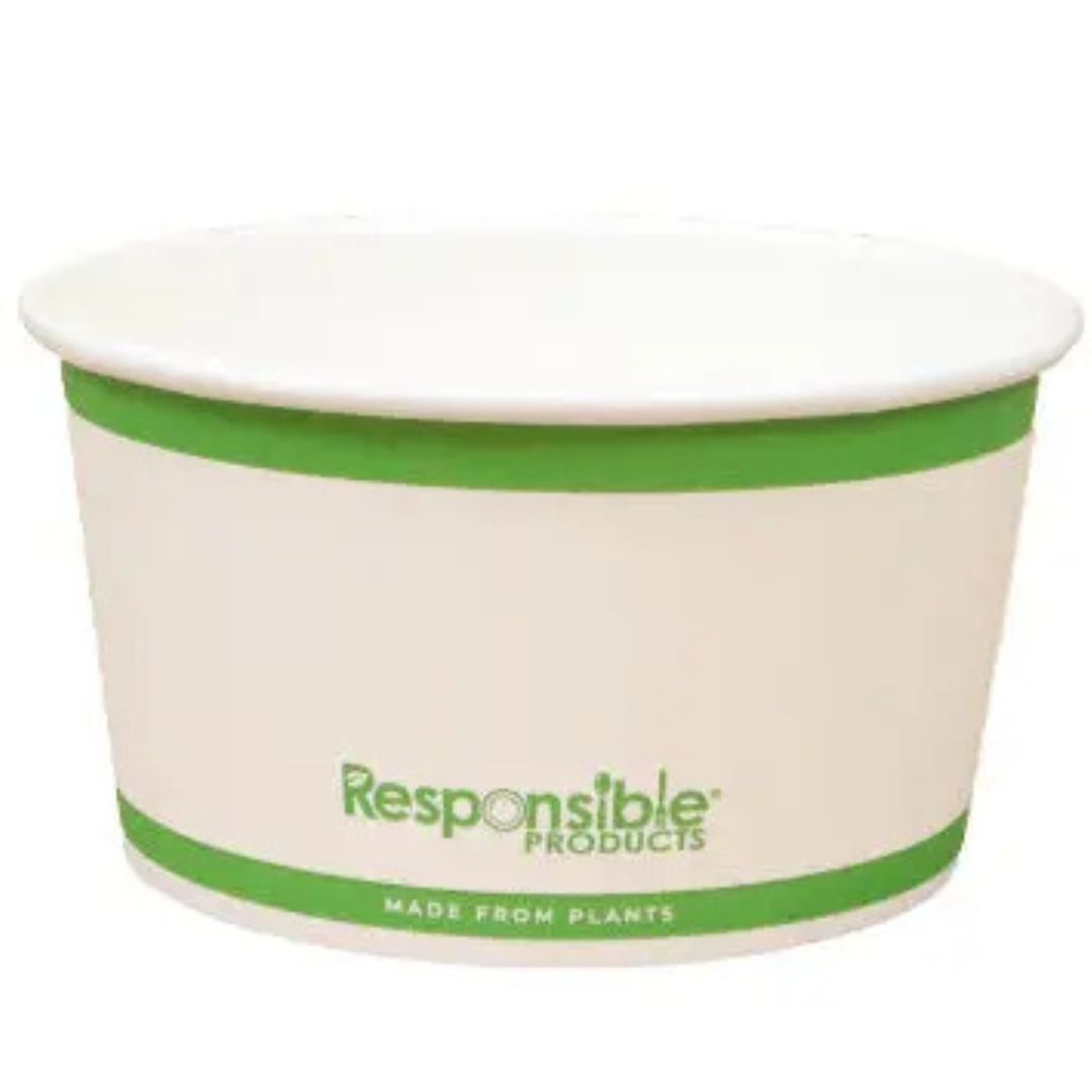 12 oz Hot & Cold Paper Food Container | PLA Lined | Compostable