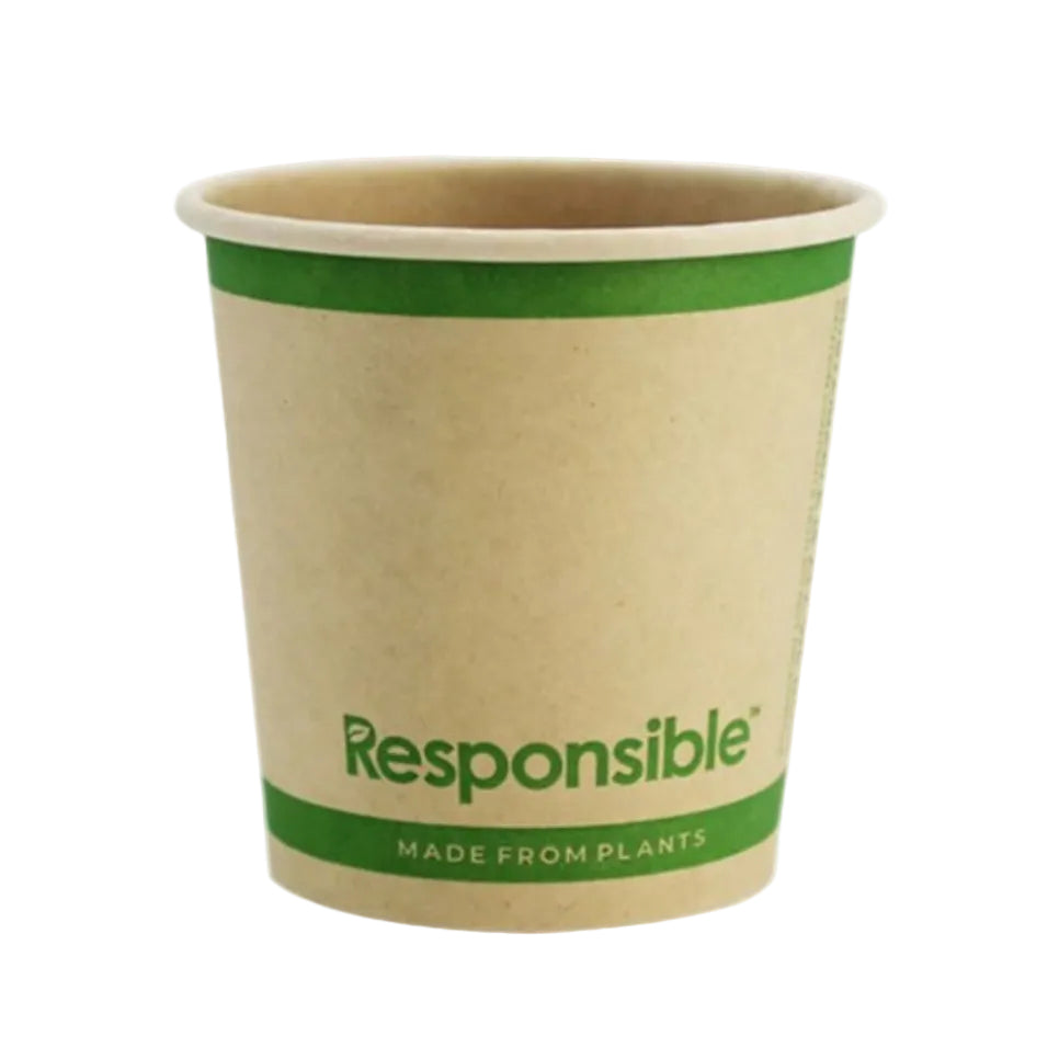 4 oz Tree-Less™ Paper Hot Cup | Brown | Compostable