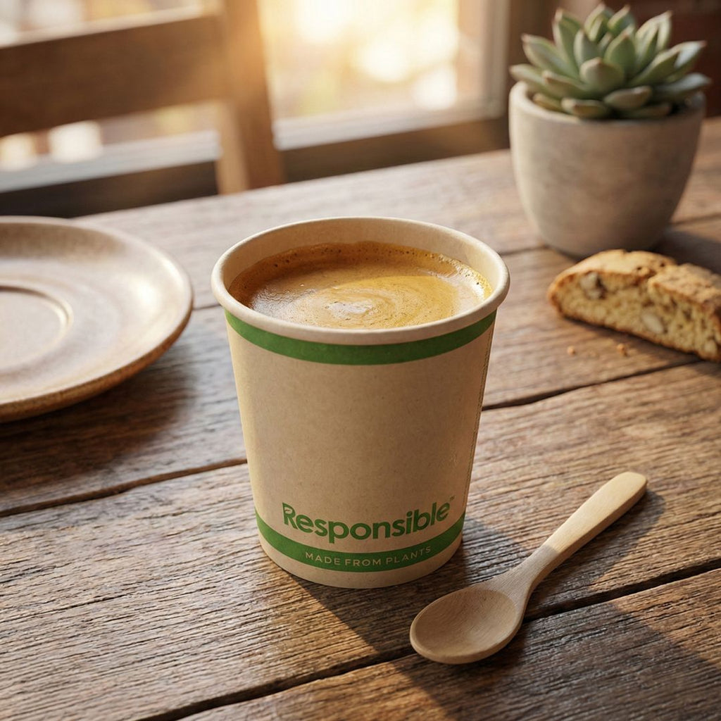 4 oz Tree-Less™ Paper Hot Cup | Brown | Compostable