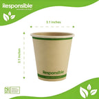 6 oz Tree-Less™ Paper Hot Cup | Brown | Compostable