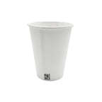 A white paper hot cup with a small black BPI logo near the bottom, isolated on a white background.