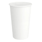 A plain white disposable paper cup shown on a clean white background.