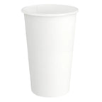 A plain white disposable paper cup shown on a clean white background.