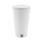 A white paper hot cup with a small black BPI logo near the bottom, shown on a plain white background.