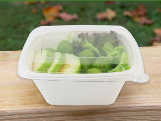 Lid for 16-48 oz Square Bowl | Recyclable PET Plastic