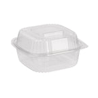 6" x 6" x 3" Clamshell Container | Clear RPET