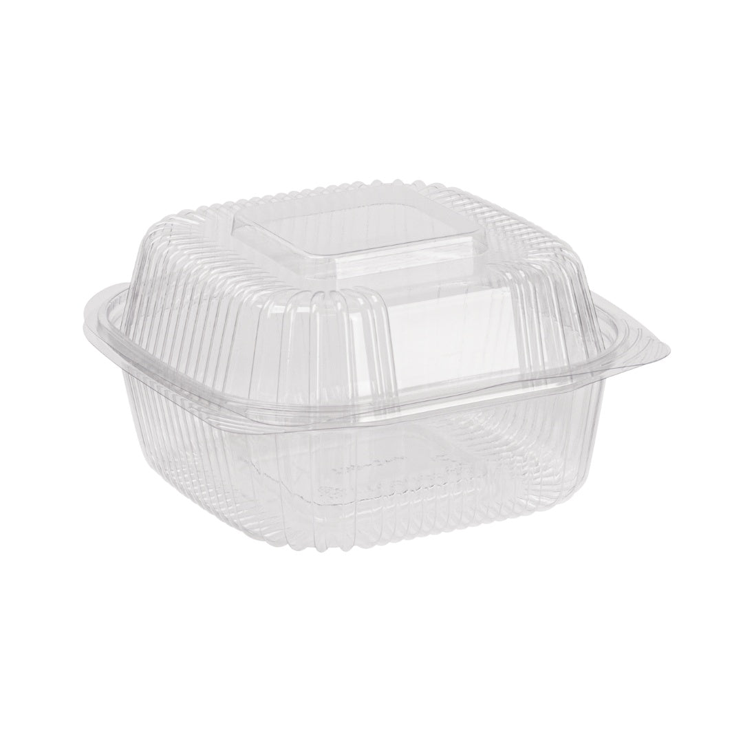 6" x 6" x 3" Clamshell Container | Clear RPET