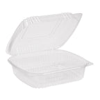 9" x 9" x 3" Clamshell Container | 1-Compartment | Clear RPET