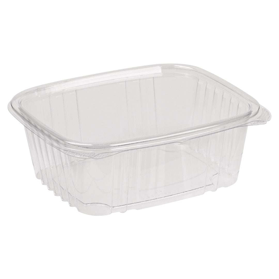 32 oz Rectangular Container | Clear RPET | Hinged Lid