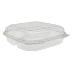 9" x 9" x 3" | 3 Compartment | Recycled Plastic Clamshell | Takeout Container