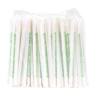 7.75" Home Compostable PHA Straw | White | Jumbo | Made in USA