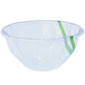 32 oz Clear Salad Bowl | Compostable | PLA w/Green Stripe