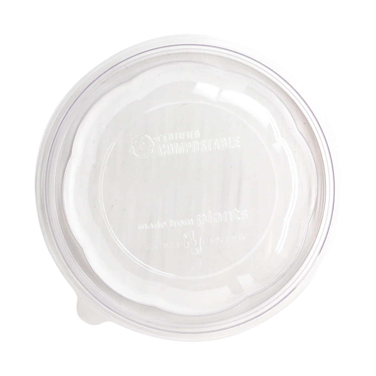 Lid for 16 oz Clear Salad Bowl | Compostable | PLA