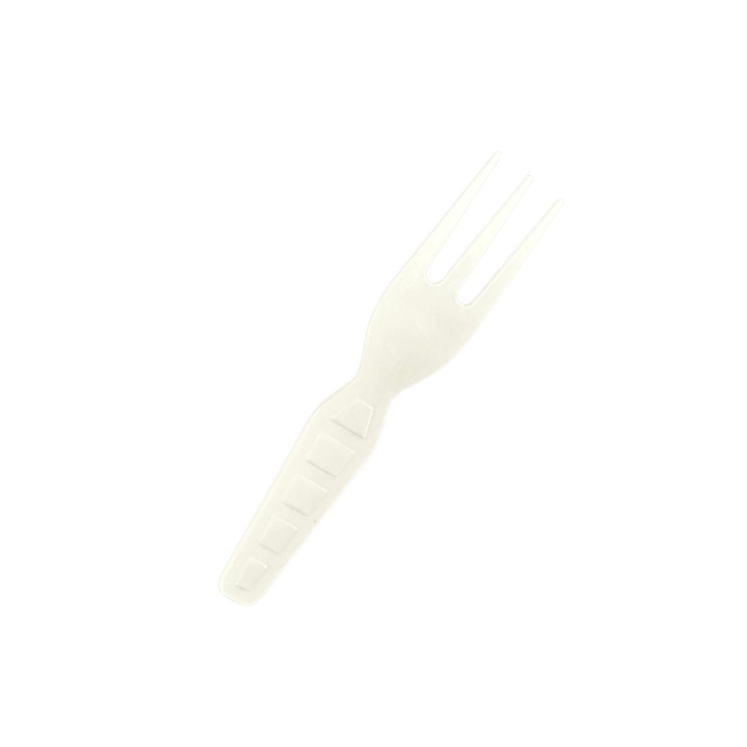 4" Mini Fork | White PLA | Compostable