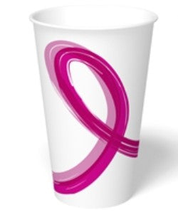16 oz Hot Cup | Pink Ribbon | Made in USA