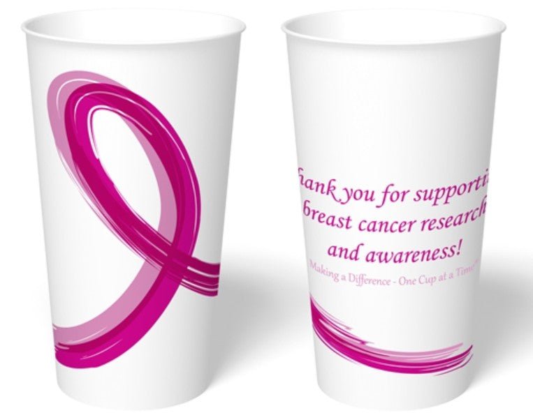 20 oz Hot Cup | Pink Ribbon | Made in USA