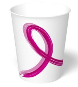 12 oz Hot Cup | Pink Ribbon | Made in USA